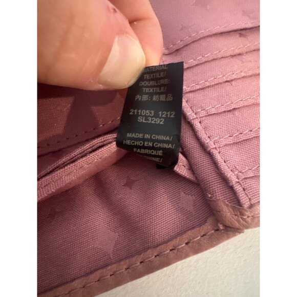 Vintage Fossil Womens Wallet RARE Pink Leather Maddox Trifold Classic Pebbled - Picture 6 of 12